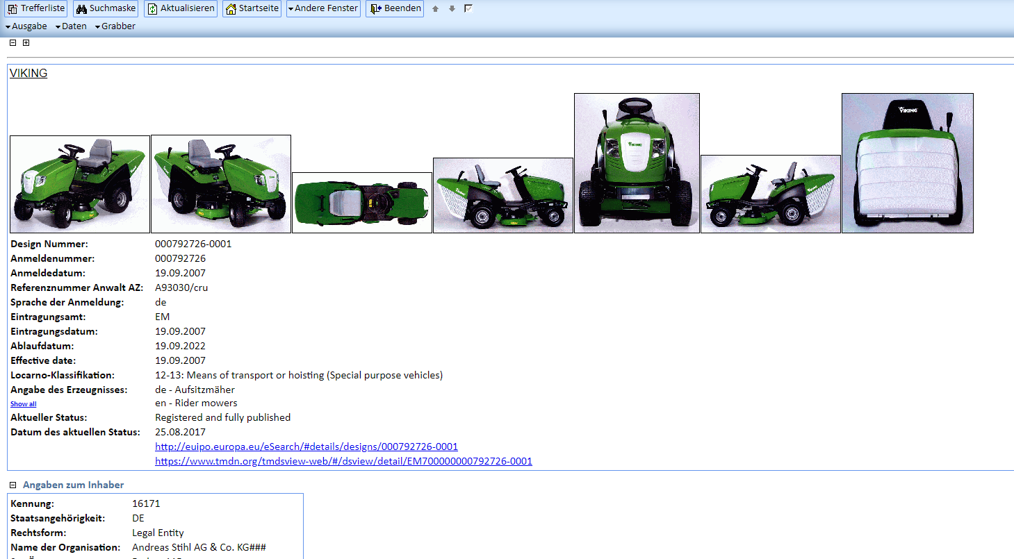 XPAT Design Screenshot Dokumentanzeige