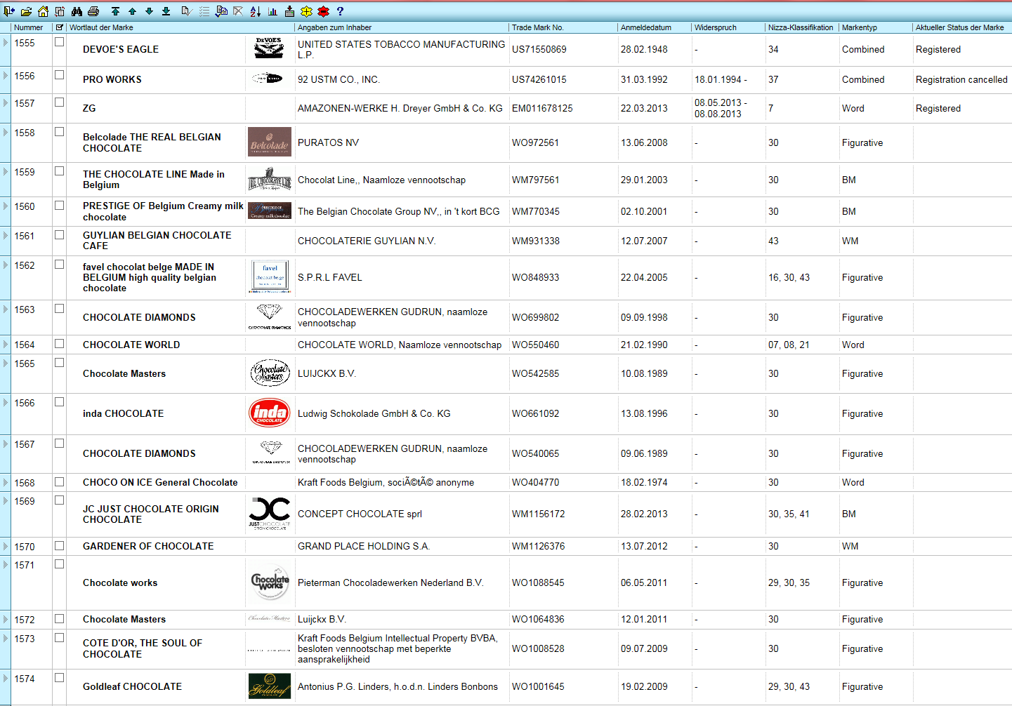 XPAT Trademark Screenshot Trefferliste XPAT Trademark Screenshot Trefferliste