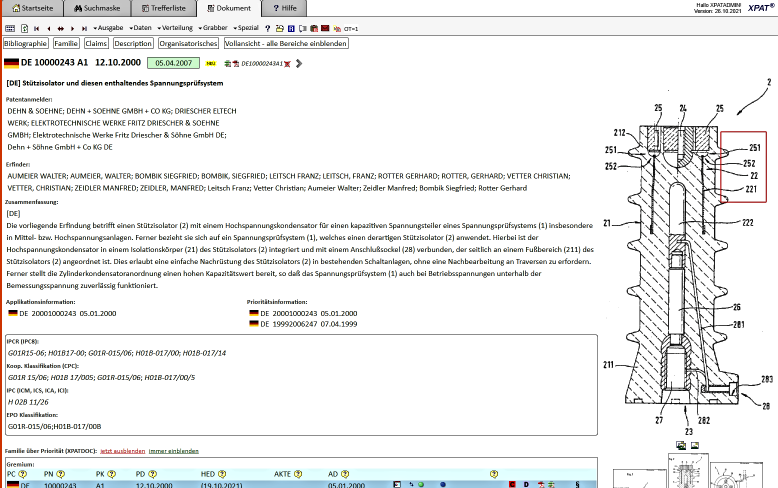 XPAT screenshot document display